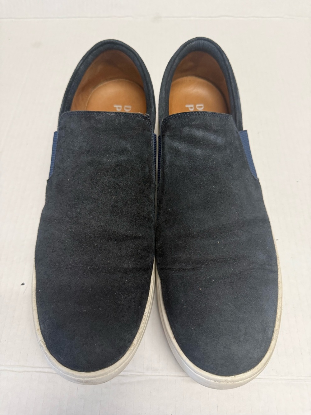 Donald J. Pliner Black Suede Slip-On Loafers